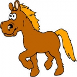 Po nábreží koník beží